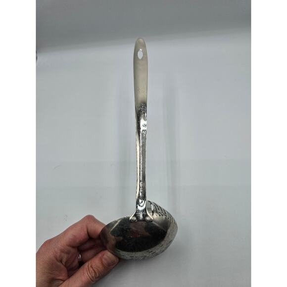 Vintage Straining Ladle Stainless Steel Mid Century Silver - Picture 3 of 5